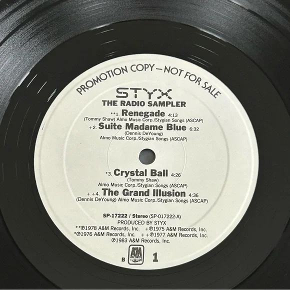 Styx ‎– Styx: Radio Sampler & Interview Album 2-LP promo vinyl record rare